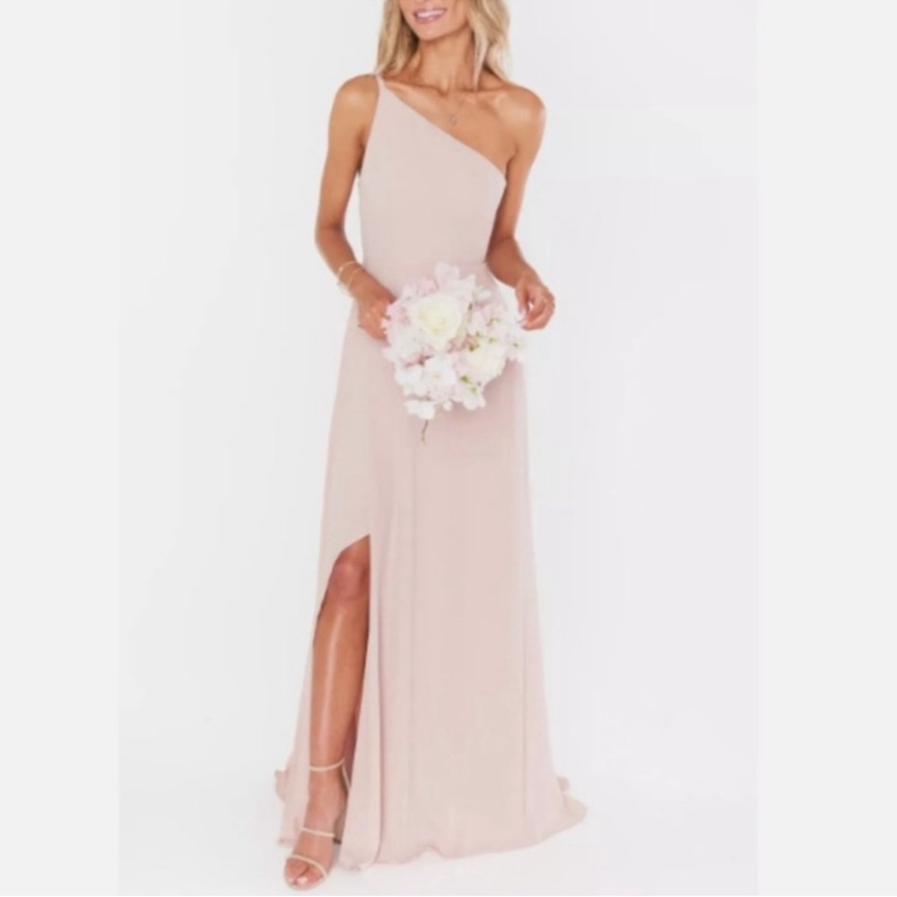 Show Me Your Mumu Shannon One‑Shoulder Maxi Dress NWT Small | Dusty Blush